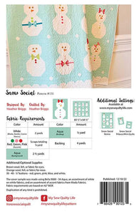 PATTERN, SNOW SOCIAL Quilt By My Sew Quilty Life