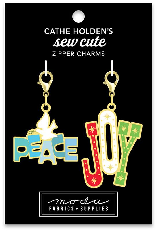 Enamel Charm Zipper Pull - PEACE & JOY by Cathe Holden – The