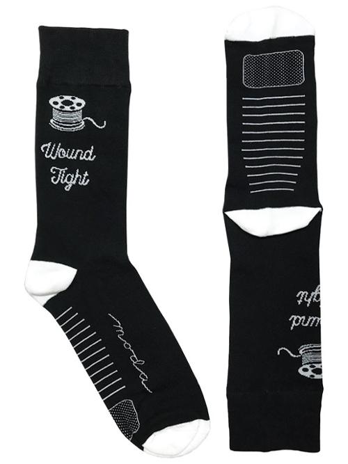 Quilt Socks, Black & White - Bobbin Wound Tight