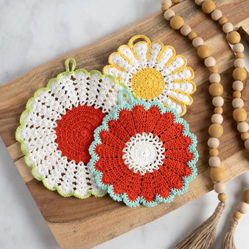 Crocheted Hot Pad Trivet by Fig Tree - Vintage Style