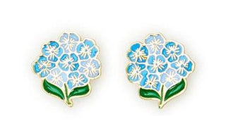 Load image into Gallery viewer, Earrings - Hydrangea Flowers, BLUE