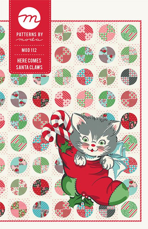 Fabric, Kitty Christmas by Urban Chiks - Fat EIGHTH (1/8th) BUNDLE