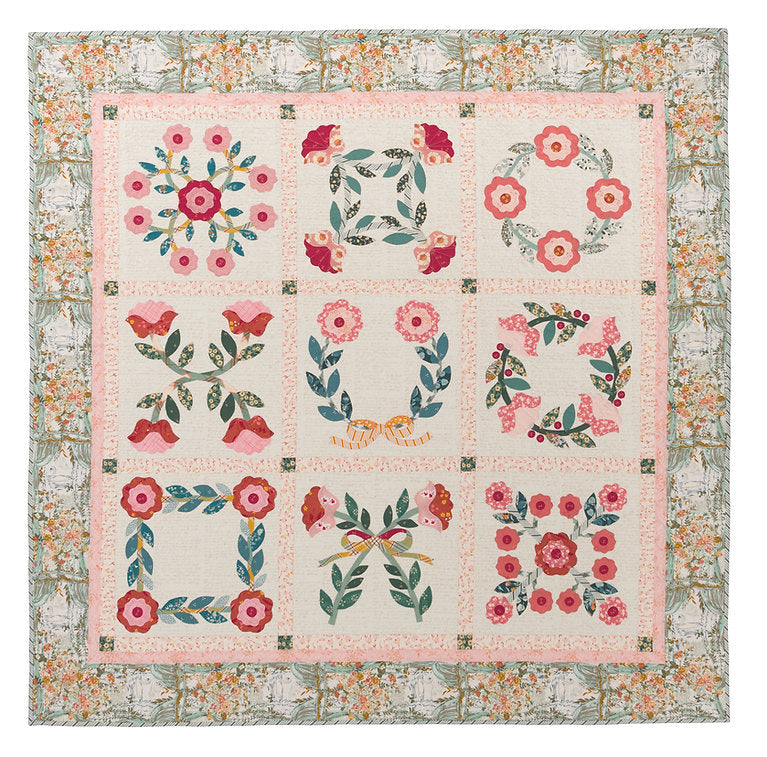 PATTERN, JARDIN DE ROSES Quilt by The Vintage Spool