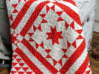 Load image into Gallery viewer, red and white quilt pattern
