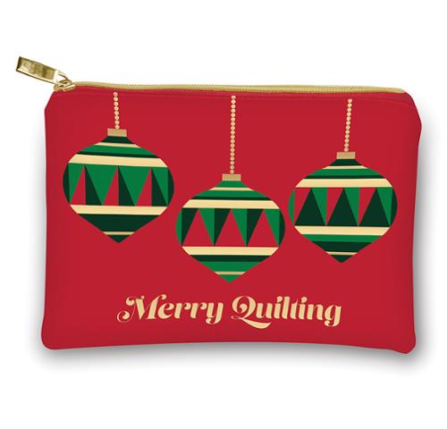 Bag, Merry Quilting Christmas Ornaments Glam Zipper