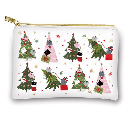 Bag, Christmas Trees & Cats Glam Zipper