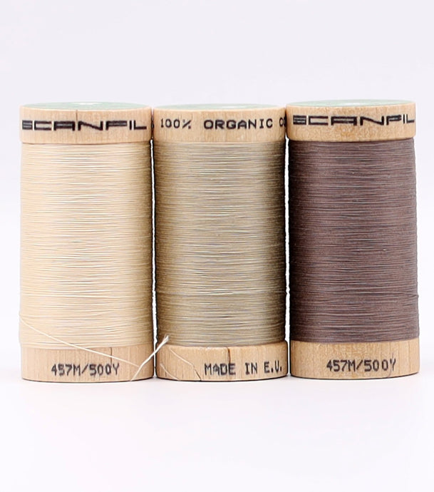 Scanfil Organic Cotton Thread Set Tans
