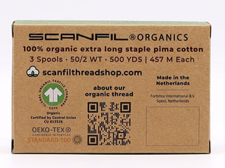 Load image into Gallery viewer, Box Back of Scanfil Organic Cotton Thread Set