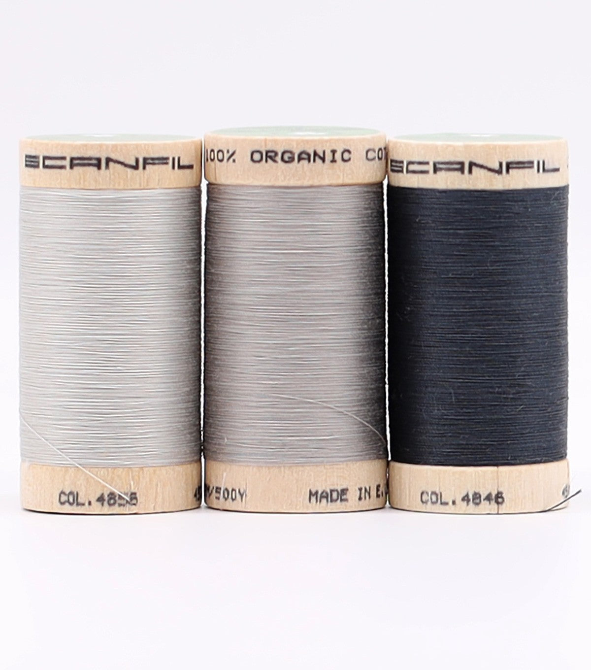 50wt Stormy Greys Organic Cotton Thread Set | Scanfil #79689