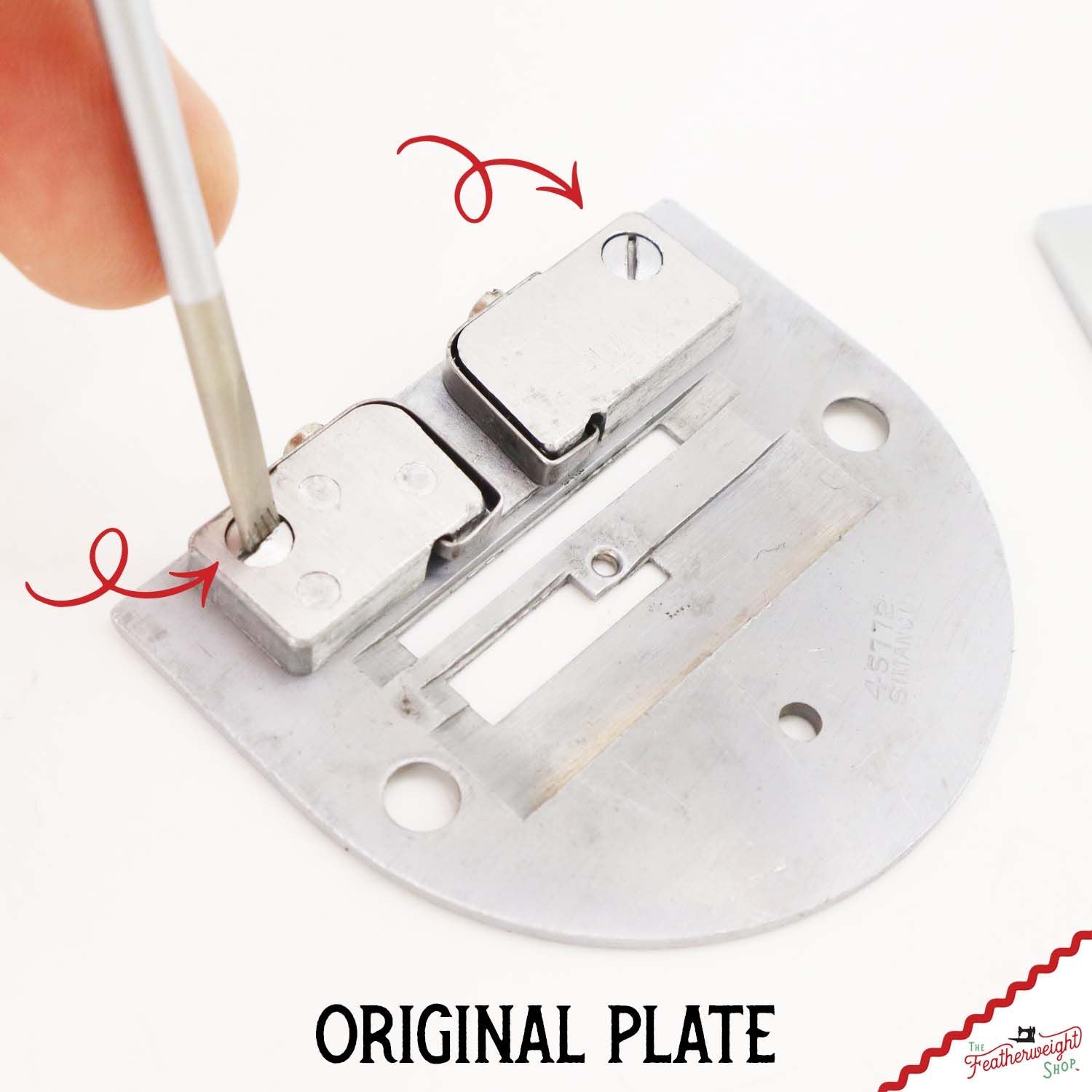 Premium Throat / Needle Plate, Graduated - Singer Featherweight Model 221