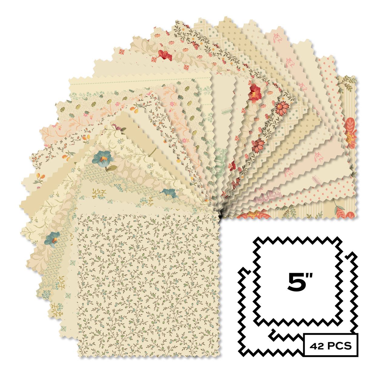 Fabric, Laundry Line by Laundry Basket Quilts - 5" Squares