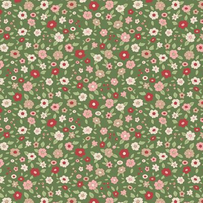 Fabric, Creating Memories by Tilda - Evie GREEN (by the yard)
