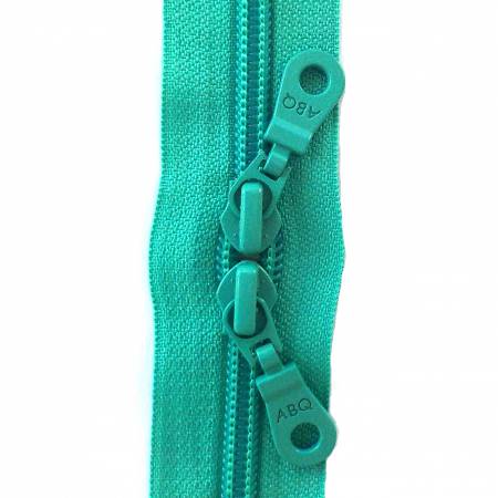 Zipper, Turquoise Double-Pull 30-INCH