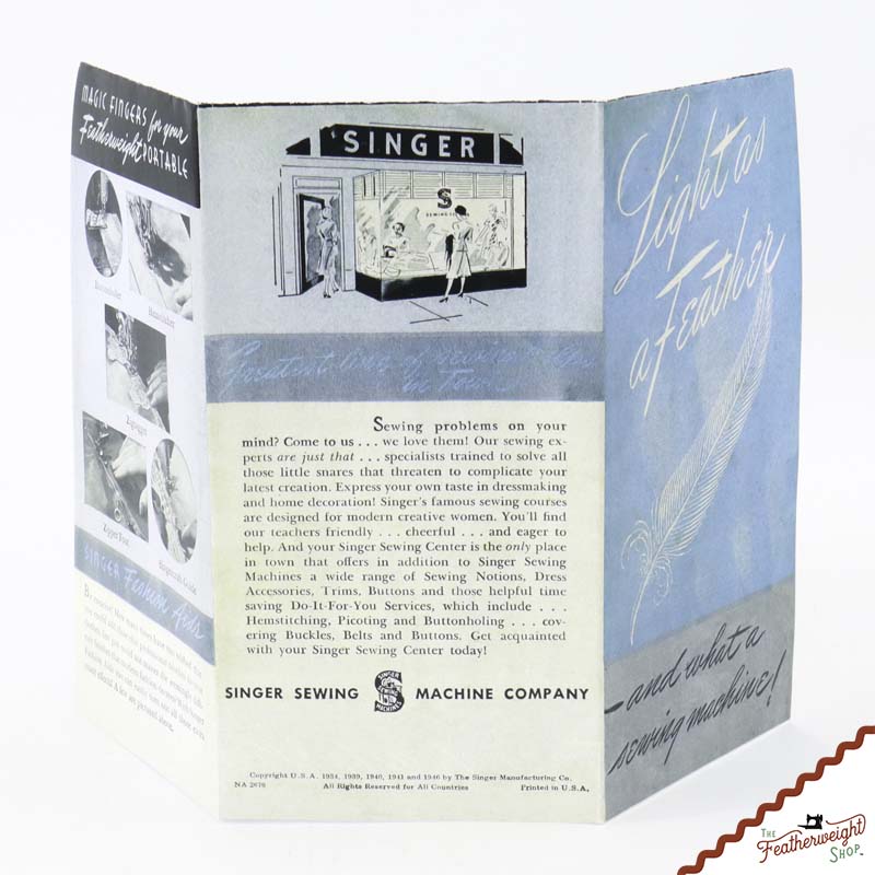 Advertisement Leaflets, Replica Featuring the Singer Featherweight