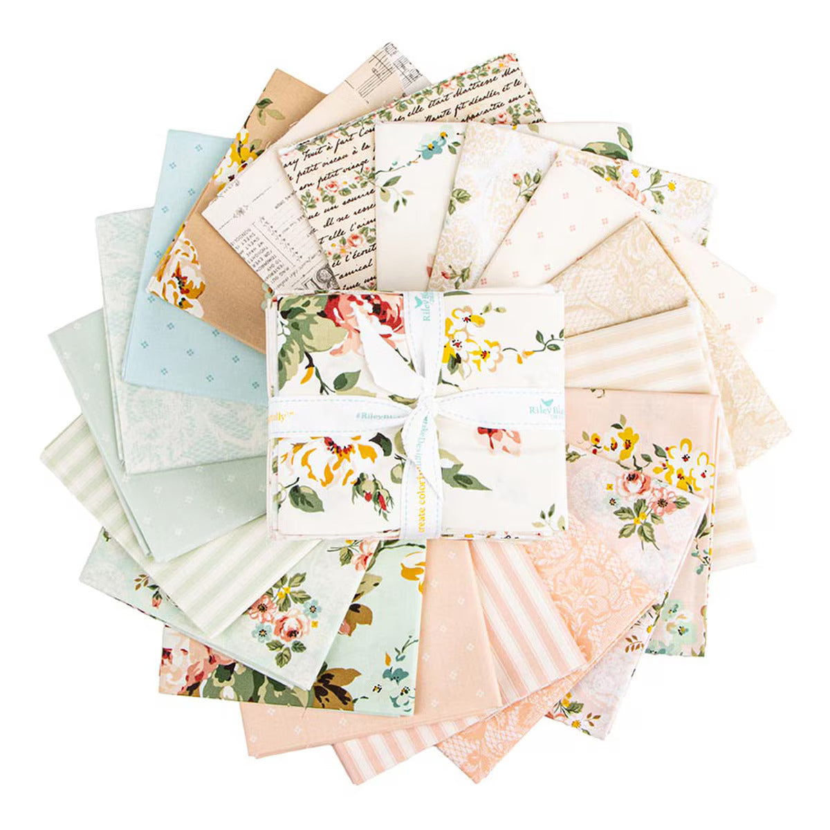 Fabric, Rose & Violet's Bouquet des Fleurs - FAT QUARTER BUNDLE