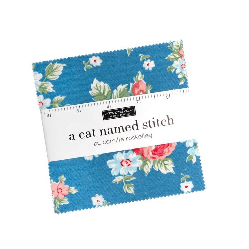 Fabric, A Cat Named Stitch by Camille Roskelley - 5" CHARM PACK