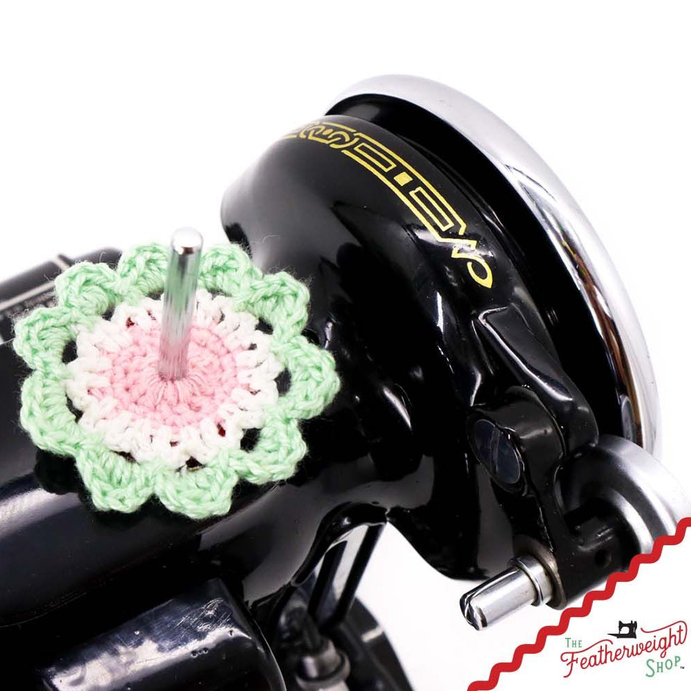 Spool Pin Doily - Tricolor Flower