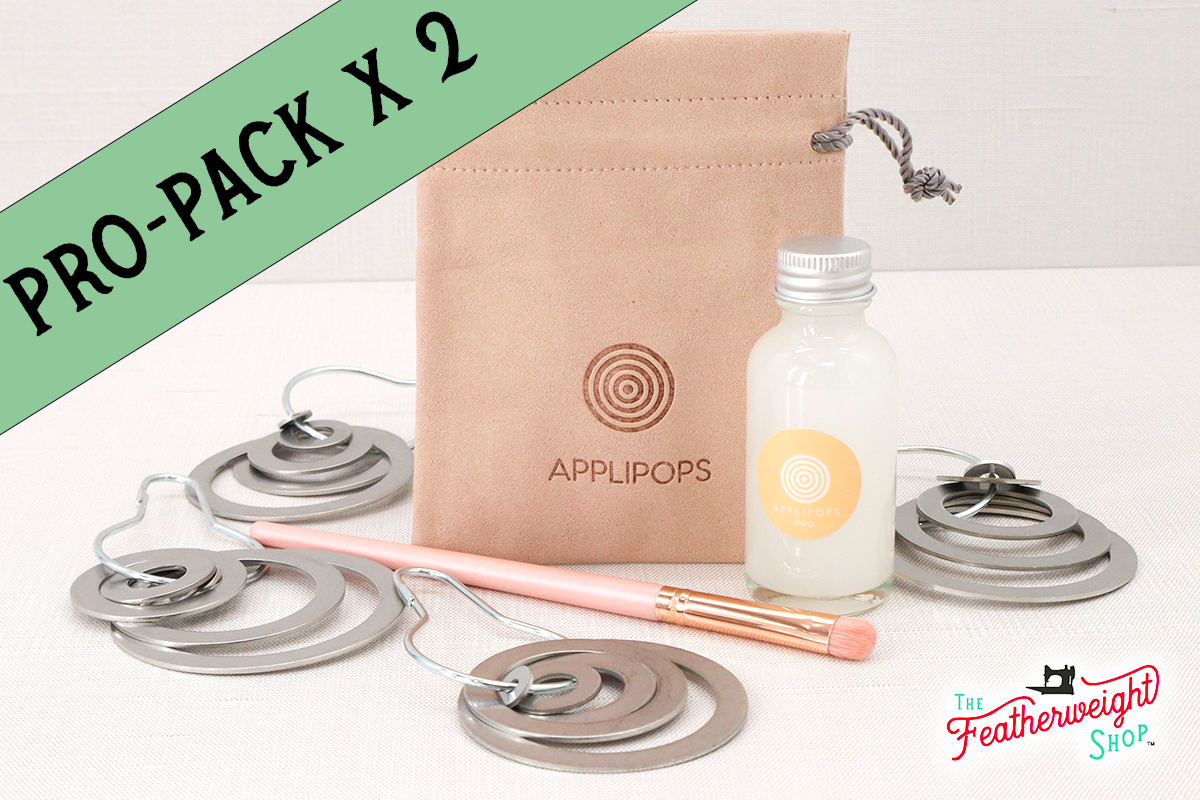 Applipops Applique Rings - 16-Circle PRO-PACK BUNDLE + Starch & Brush