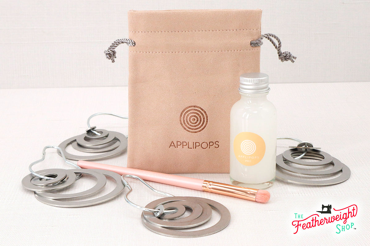 Applipops Applique Rings - 16-Circle PRO-PACK BUNDLE + Starch & Brush