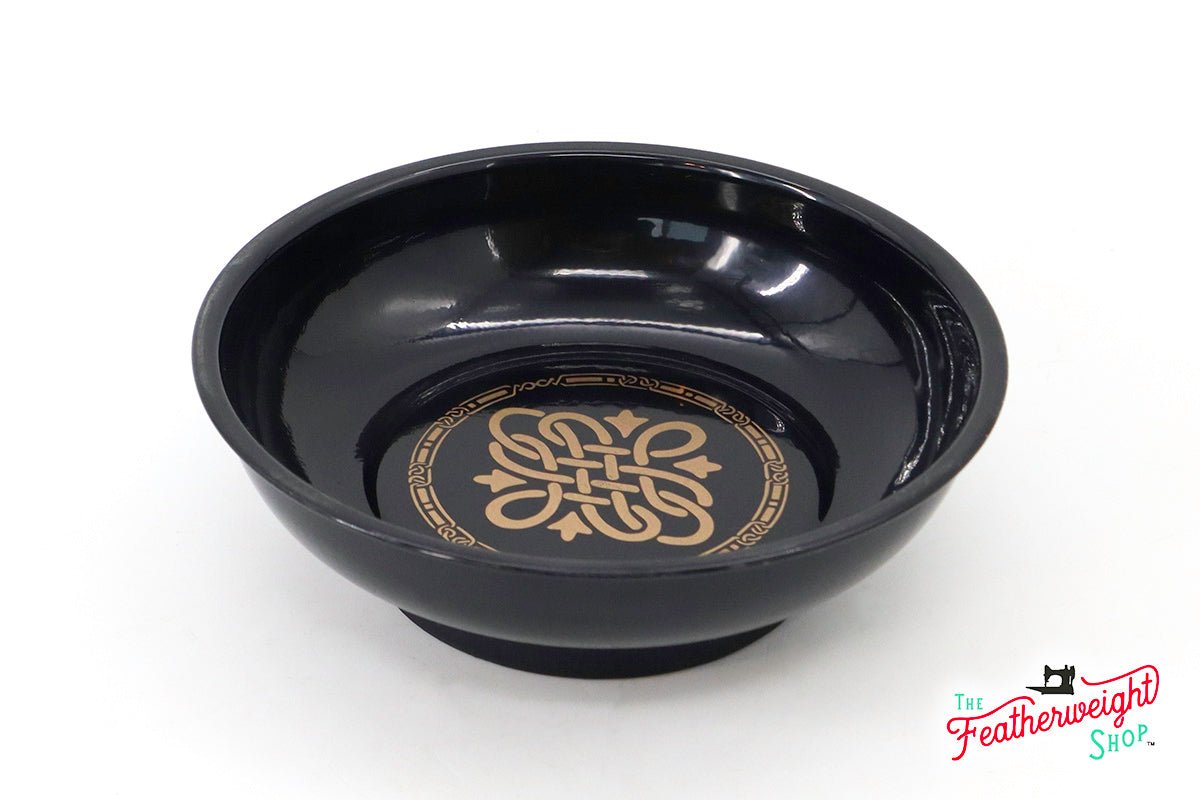 Magnetic Dish for Pins & Maintenance, BLACK & GOLD Featherweight Style