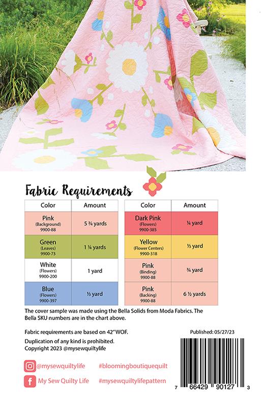 PATTERN, Blooming Boutique Quilt By My Sew Quilty Life