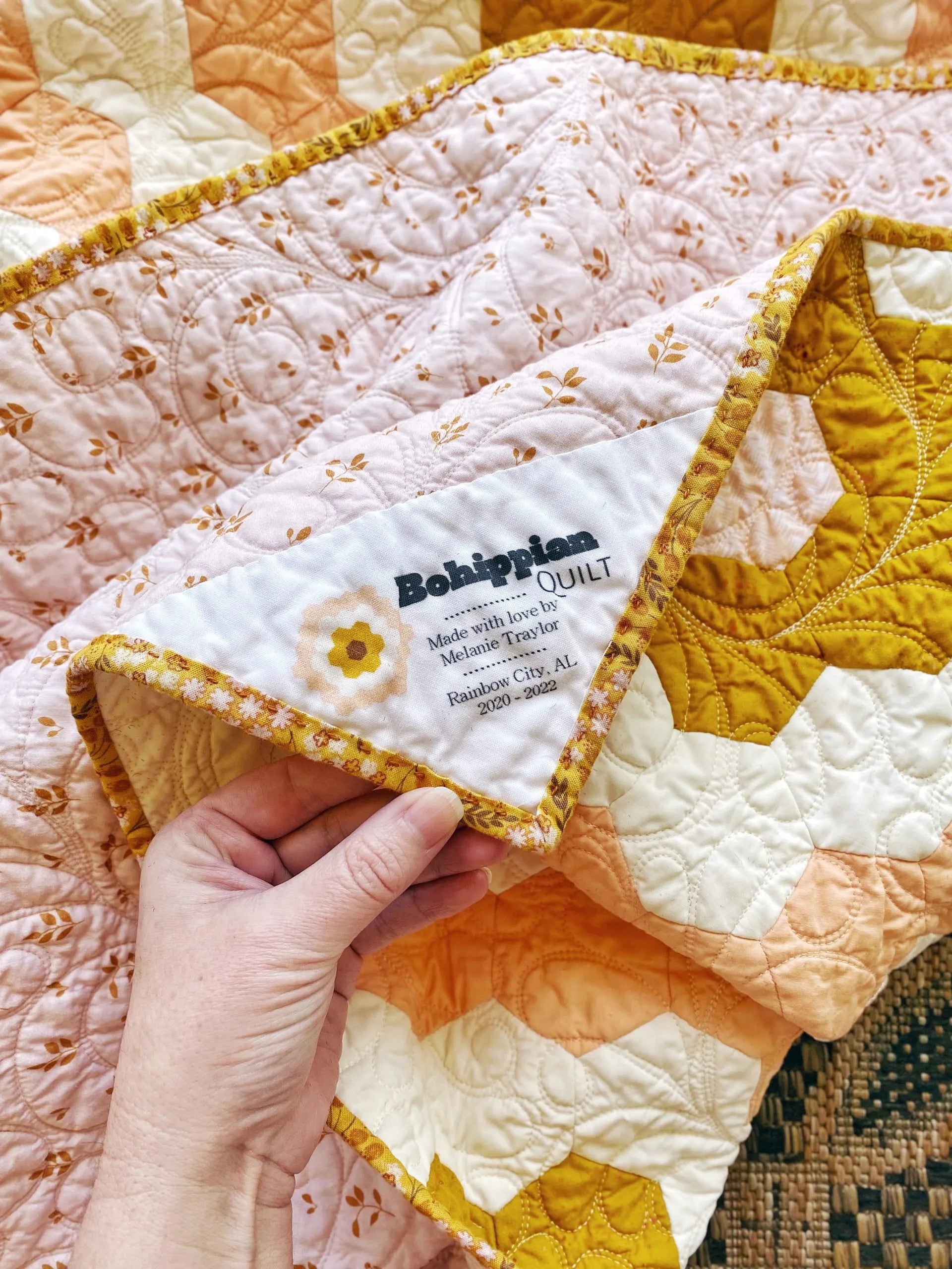 PATTERN, Bohippian Hexagon Quilt by Melanie Traylor