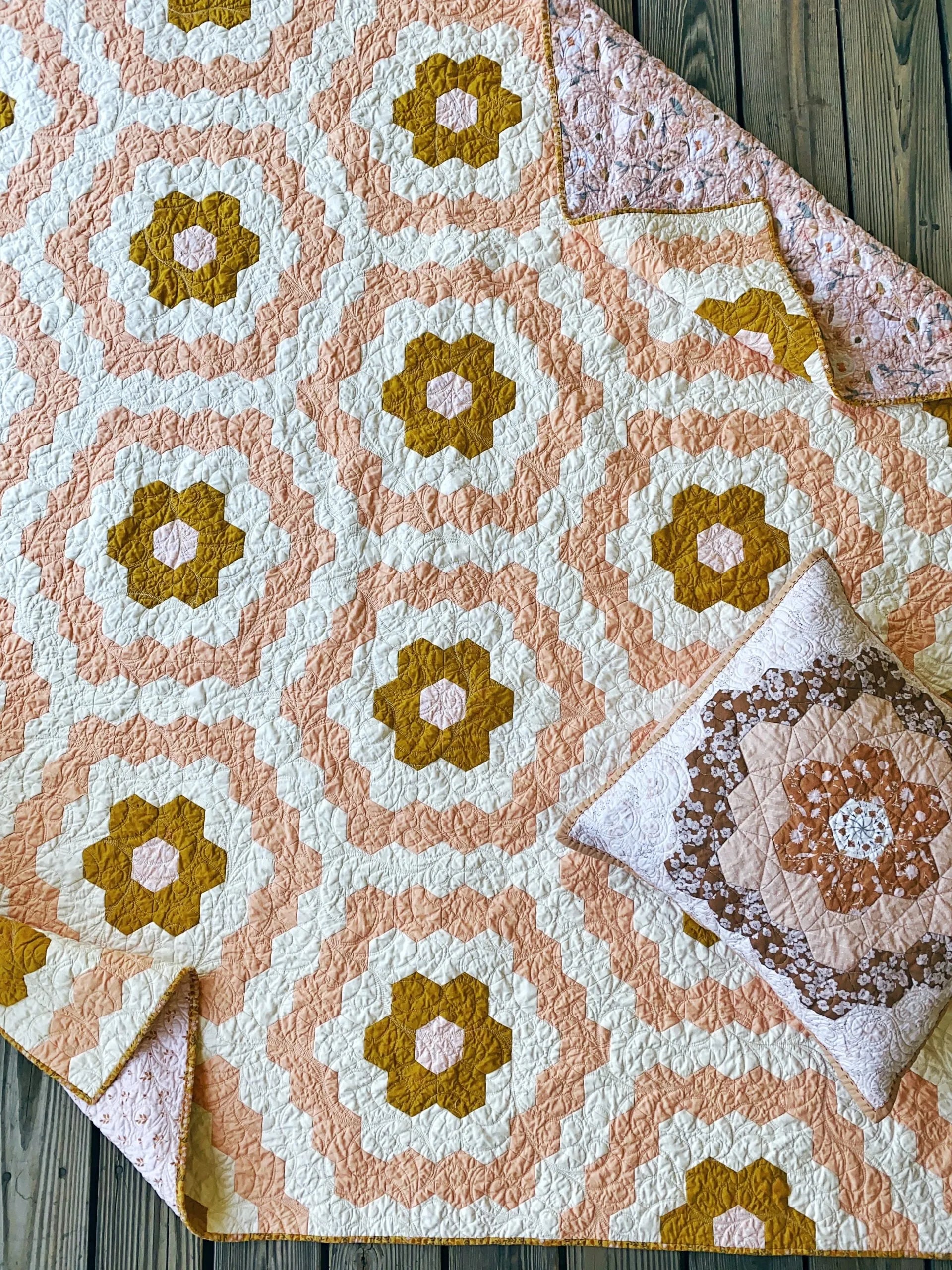 PATTERN, Bohippian Hexagon Quilt by Melanie Traylor