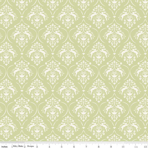Fabric, Springtime Easter Damask by My Mind's Eye FERN - (by the yard)