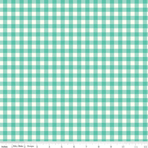 Fabric, GINGHAM Cottage Sea Glass by Heather Peterson (by the yard)