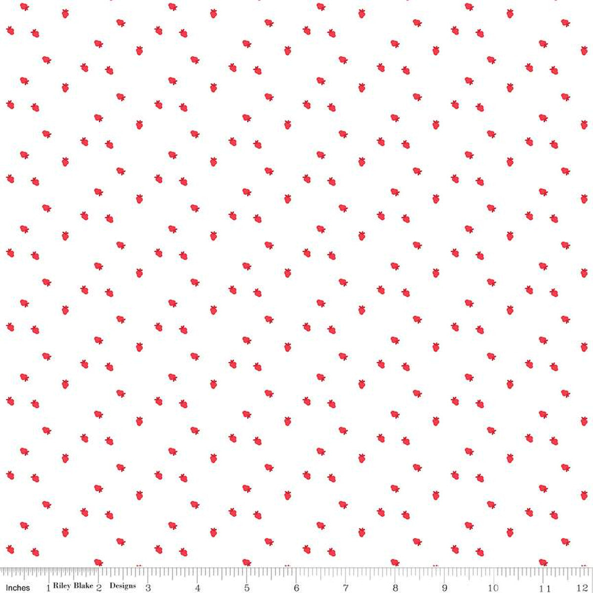 Fabric, Cheerfully Red Berries White by Riley Blake Designs (by the yard)