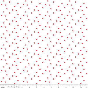 Fabric, Cheerfully Red Berries White by Riley Blake Designs (by the yard)