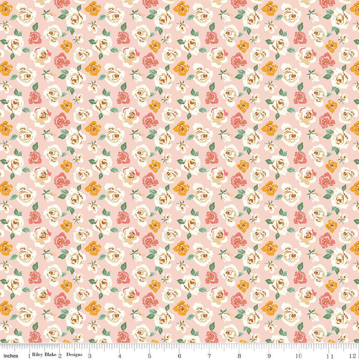 Fabric,  Bloomberry Tiny Roses - BLUSH (by the yard)