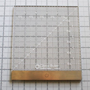 Cutting Ruler, GLOW Ruler 6" x 6" Square