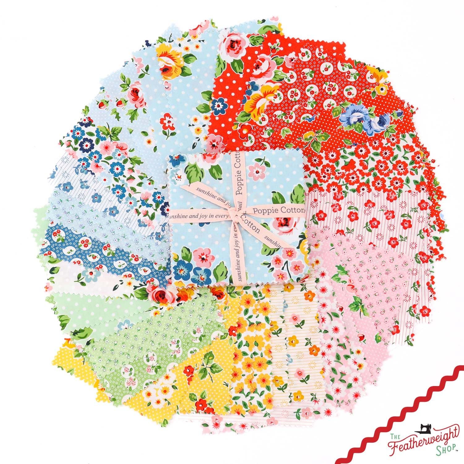 Fabric, Flower Market by Elea Lutz for Poppie Cotton - 5" Stacker