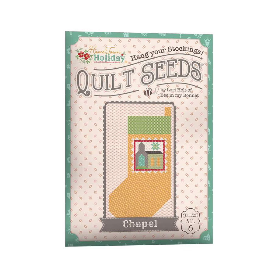 PATTERN, Chapel Christmas Stocking Quilt Seeds ~  No. 5 Block by Lori Holt