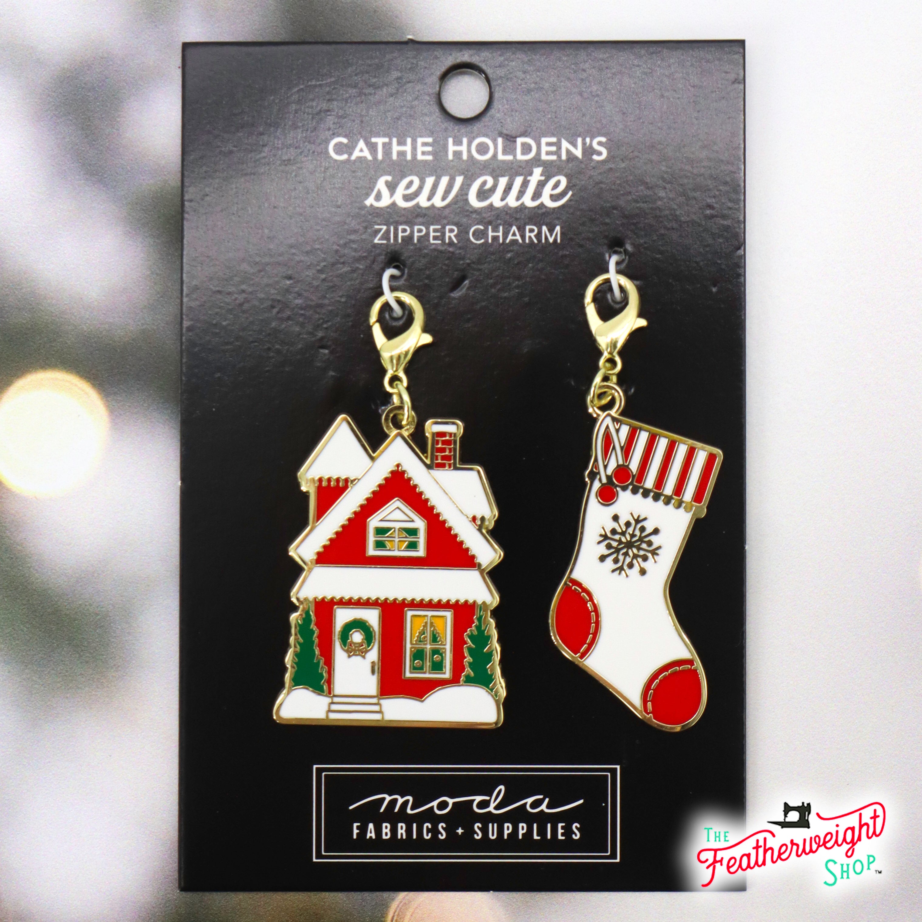 Enamel Charm Zipper Pull - HOME & STOCKING by Cathe Holden
