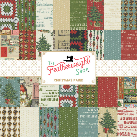 Fabric, Christmas Faire MULTI COLLAGE by Cathe Holden (by the yard)