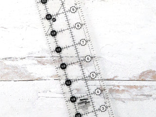 Load image into Gallery viewer, Cutting Ruler, CREATIVE GRIDS 2 1/2&quot; x  12 1/2&quot; (with self-grips)