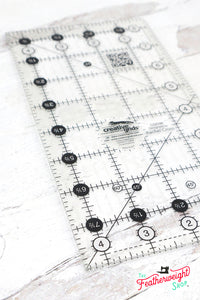 Cutting Ruler, CREATIVE GRIDS 4 1/2" x  8 1/2" (with self-grips)