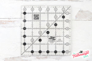 Cutting Ruler, CREATIVE GRIDS 6 1/2" x 6 1/2" SQUARE (with self-grips)