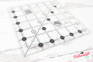 Cutting Ruler, CREATIVE GRIDS 6 1/2" x 6 1/2" SQUARE (with self-grips)