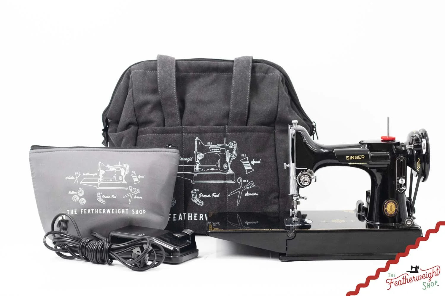 BAG, Padded TRAVEL fits Singer Featherweight 221 & 222 - BLACK