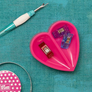 Magnetic Pin Cushion, PINK Heart & White Polka Dot