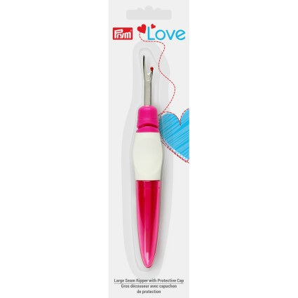 Seam Ripper, Large LOVE Pink & White Ergonomic Design