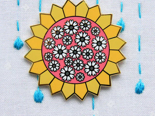 Load image into Gallery viewer, Needle Minder, Sunny Daisy Dresden by Flamingo Toes