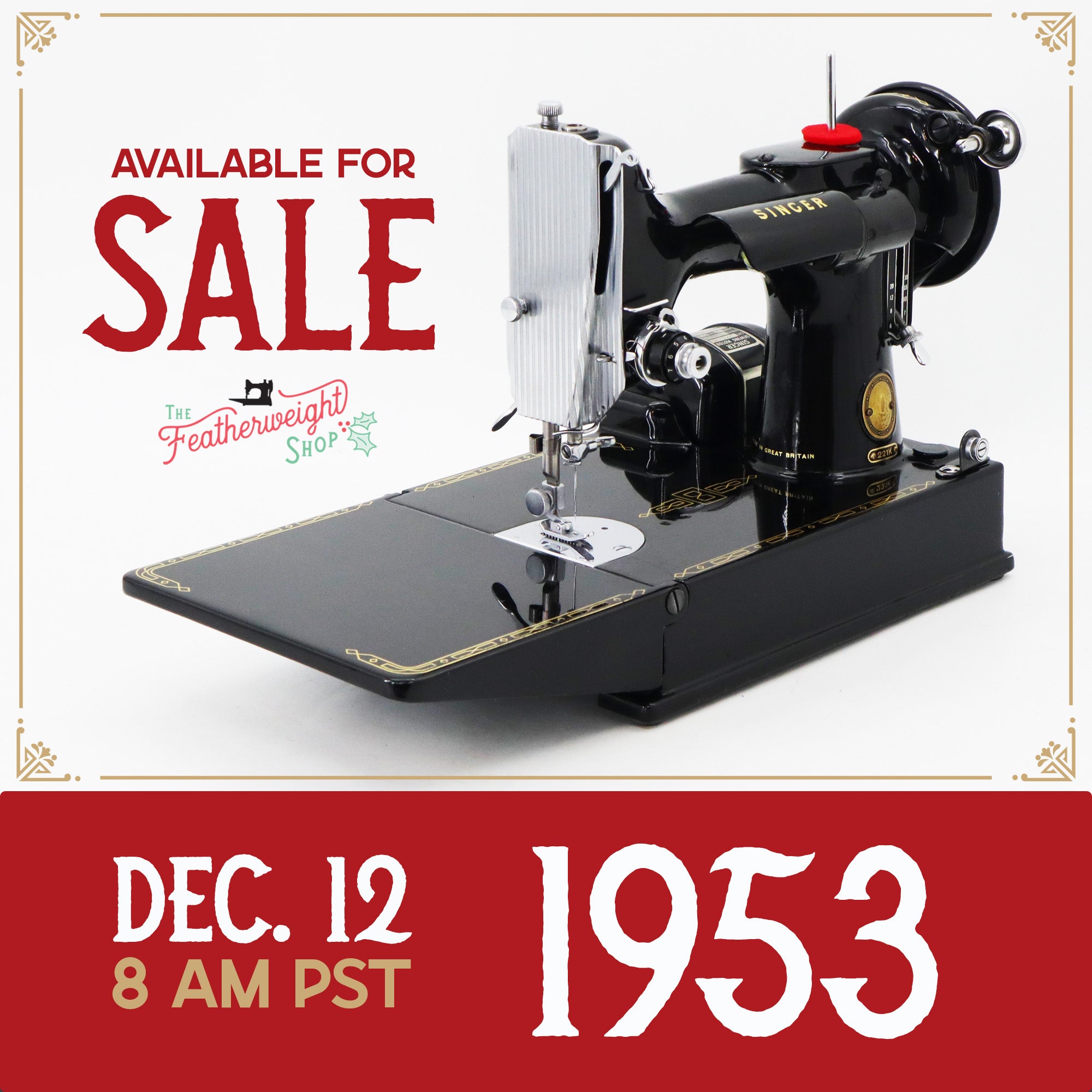 Singer Featherweight 221K Sewing Machine, 1953 - EJ2169**