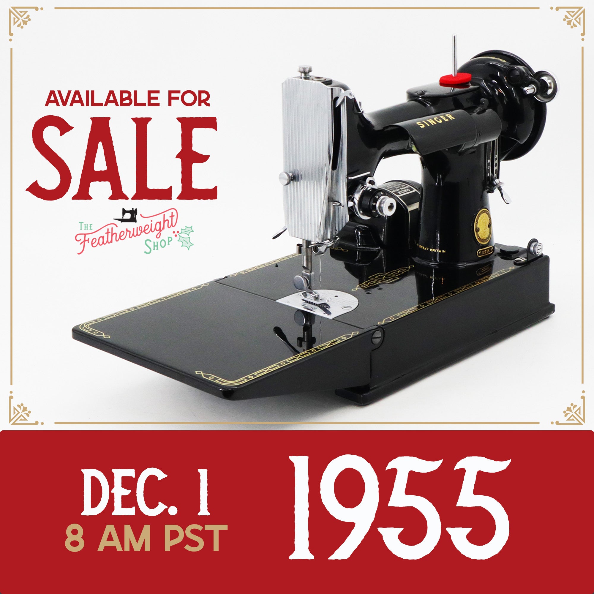 Singer Featherweight 221K Sewing Machine, 1955 - EK9877**