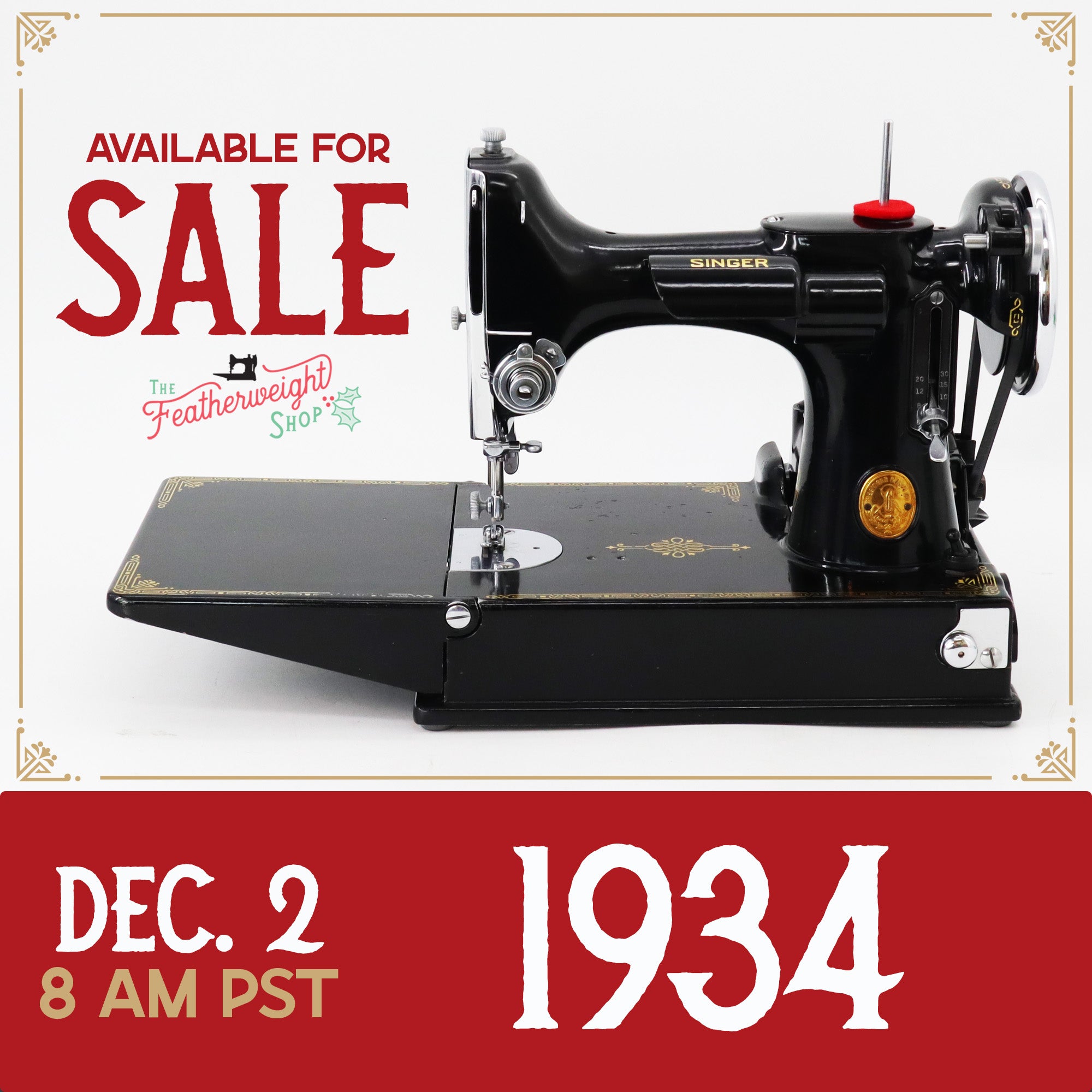 Singer Featherweight 221 Sewing Machine, 1934 AD790***