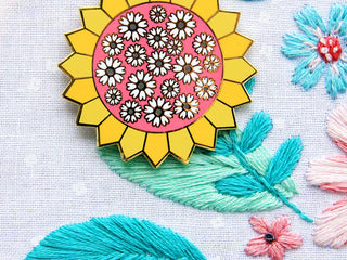 Load image into Gallery viewer, Needle Minder, Sunny Daisy Dresden by Flamingo Toes