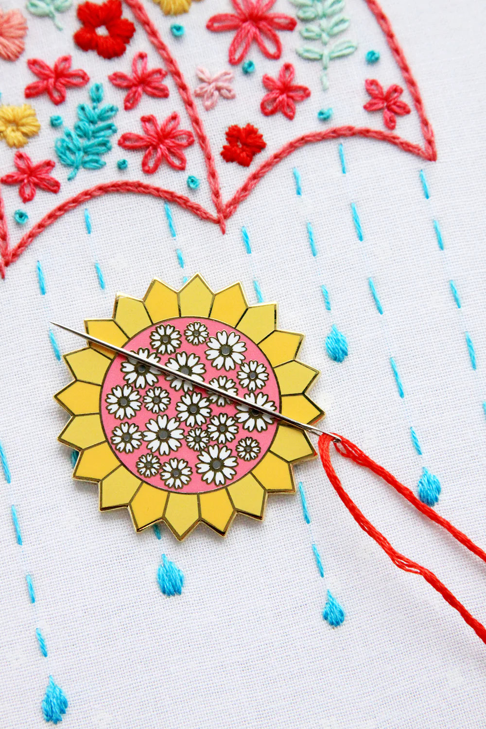 Needle Minder, Sunny Daisy Dresden by Flamingo Toes